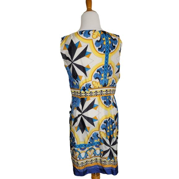 Philosophy di Alberta Ferretti Silk Printed Dress Mediterranean Italy Women 8 - Picture 3 of 14